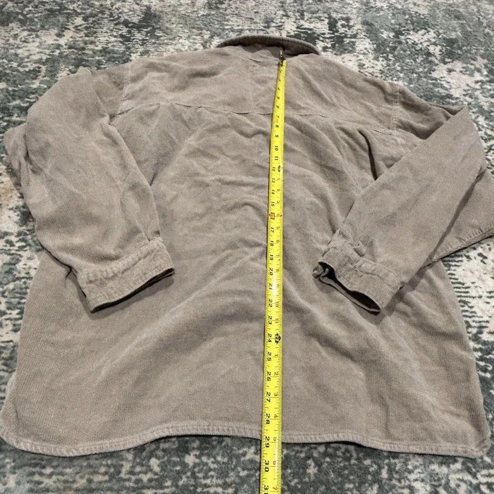 Vintage Quiksilver Jacket Mens XLarge Beige Corduroy Zip Up Surf Skate Y2K 90s